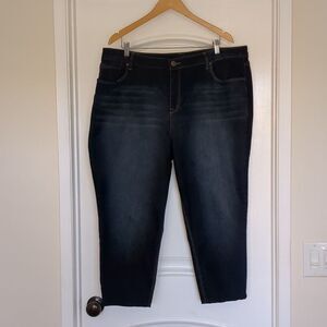 1822 Denim Nordstrom's High rise Dark Wash Adrianna Stretch  jeans 24 W NWOT